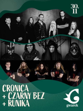 Kraków Wydarzenie Koncert Cronica & Czarny Bez & Runika