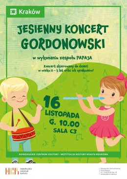 Kraków Wydarzenie Koncert JESIENNY KONCERT GORDONOWSKI – Zespół PAPAJA