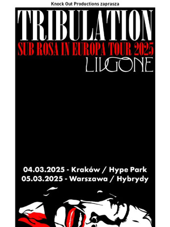 Kraków Wydarzenie Koncert Tribulation + Livgone