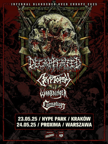 Kraków Wydarzenie Koncert Decapitated + Cryptopsy + Warbringer + Carnation