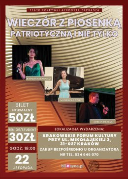 Kraków Wydarzenie Koncert Wieczór z piosenką patriotyczną
