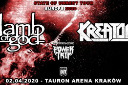 Kraków Wydarzenie Koncert Lamb Of God, Kreator + Power Trip