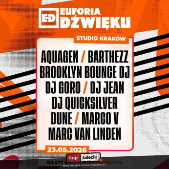 Kraków Wydarzenie Koncert AQUAGEN, BARTHEZZ, BROOKLYN BOUNCE DJ, DJ GORO, DJ JEAN, DJ QUICKSILVER DUNE MARCOV, MARC VAN LINDEN
