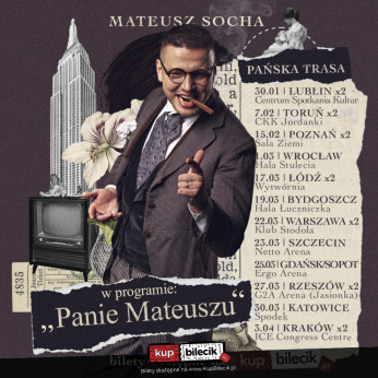 Kraków Wydarzenie Stand-up II TERMIN! Kraków: Mateusz Socha z premierowymi koncertami programu "Panie Mateuszu"