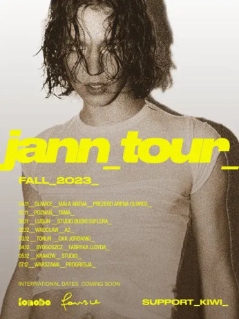 Kraków Wydarzenie Koncert Jann Tour Fall 2023