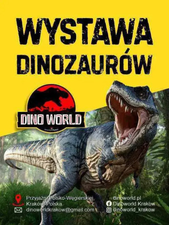 Kraków Wydarzenie Kulturalne Dinoworld - wystawa dinozaurów - Kraków
