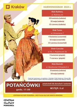 Kraków Wydarzenie Inne wydarzenie 5.04.2024 - Potańcówka dla dorosłych i seniorów, Dwór Czeczów