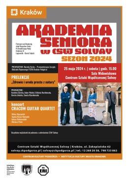 Kraków Wydarzenie Koncert 25.05.2024, godz.15.00 – AKADEMIA SENIORA Cracow Guitar Quartet