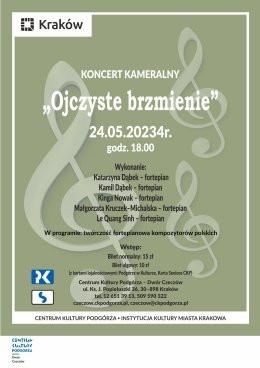 Kraków Wydarzenie Koncert 24.05.2024 - Koncert kameralny "Ojczyste brzmienie"