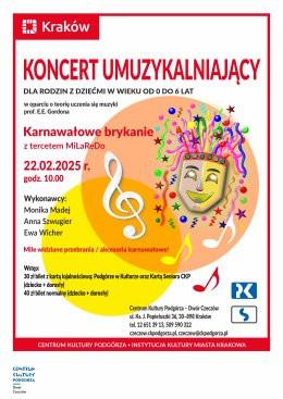 Kraków Wydarzenie Koncert 22.02.2025 - Koncert gordonowski - Karnawałowe brykanie z tercetem MiLaReDo, Dwór Czeczów