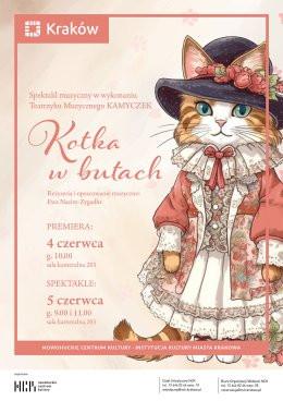 Kraków Wydarzenie Inne wydarzenie „Kotka w butach”- spektakl muzyczny, Teatrzyk Muzyczny Kamyczek