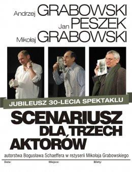 Kraków Wydarzenie Spektakl Scenariusz dla trzech aktorów - Bogusława Schaeffera